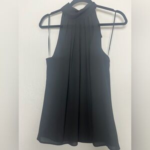 Express Black Sleeveless Halter Top. Medium